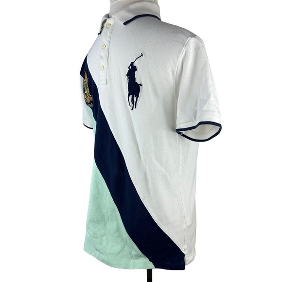 Polo Ralph Lauren Big Pony Custom Slim Fit Short Sleeve Polo Shirt Emblem Crest - Picture 4 of 13